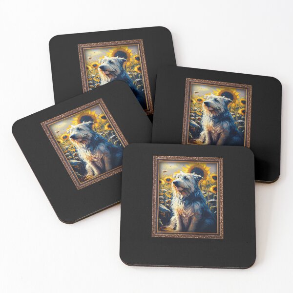 Item preview, Pyrenean Shepherd Sunflower Painting Adorable Dog designed and sold by rafaeltto.