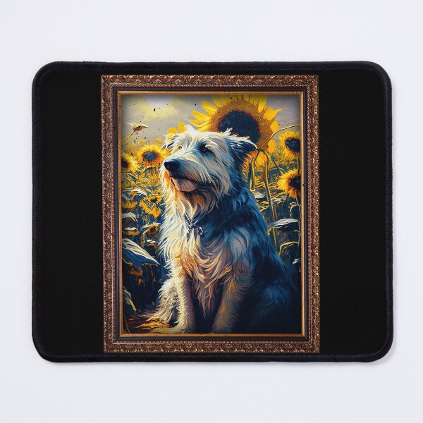 Item preview, Pyrenean Shepherd Sunflower Painting Adorable Dog designed and sold by rafaeltto.