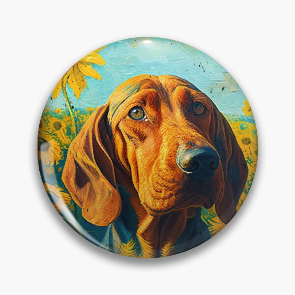 Item preview, Redbone Coonhound Sunflower Painting Adorable Dog designed and sold by rafaeltto.