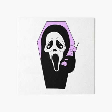 Ghost Face Knife Art Board Print for Sale by StickUmUpWitch