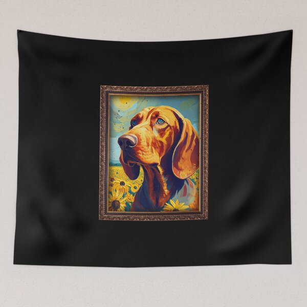 Item preview, Redbone Coonhound Sunflower Painting Adorable Dog designed and sold by rafaeltto.