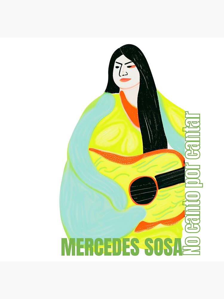 Mercedes Sosa folk singer and musician. The voice of Latin America. Poster  for Sale by Soledad Miranda | Redbubble