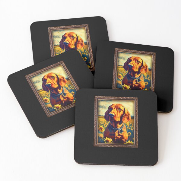 Item preview, Redbone Coonhound Sunflower Painting Adorable Dog designed and sold by rafaeltto.