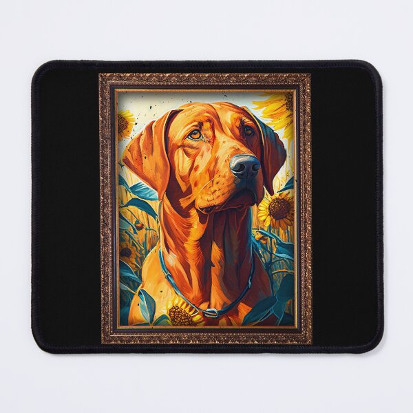 Item preview, Rhodesian Ridgeback Sunflower Painting Adorable Dog designed and sold by rafaeltto.