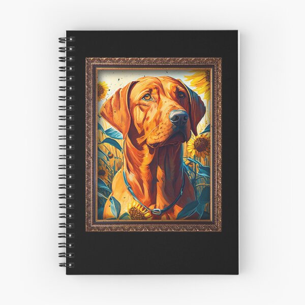 Item preview, Rhodesian Ridgeback Sunflower Painting Adorable Dog designed and sold by rafaeltto.