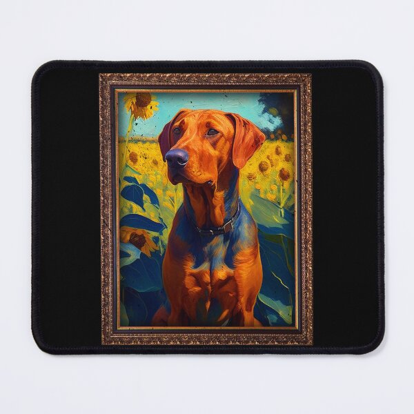 Item preview, Rhodesian Ridgeback Sunflower Painting Adorable Dog designed and sold by rafaeltto.