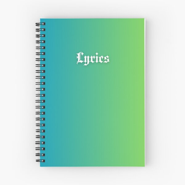 Item preview, Lyrics Notebook Pretty Blue Green Gradient designed and sold by Ninjakandy.