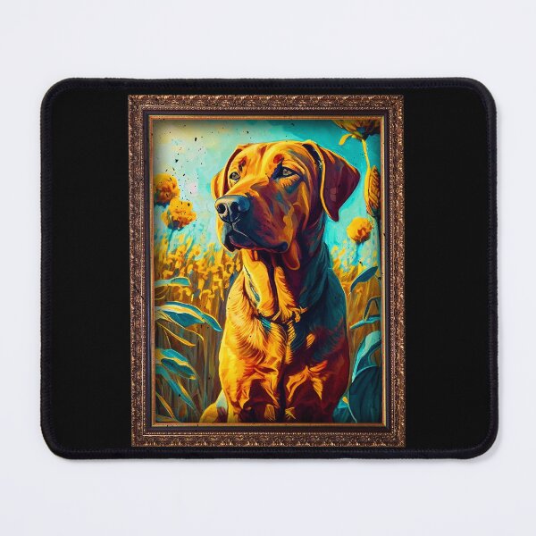 Item preview, Rhodesian Ridgeback Sunflower Painting Adorable Dog designed and sold by rafaeltto.