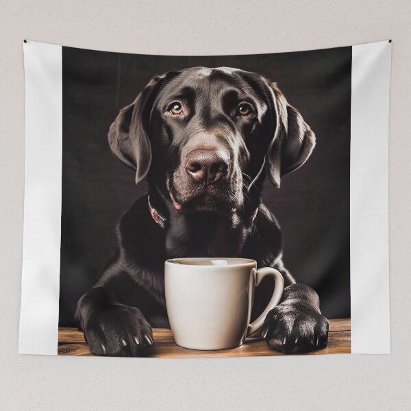 Item preview, Perky Pup: Adorable Labrador Retriever Coffee for Caffeine Lovers designed and sold by ClawedCreations.