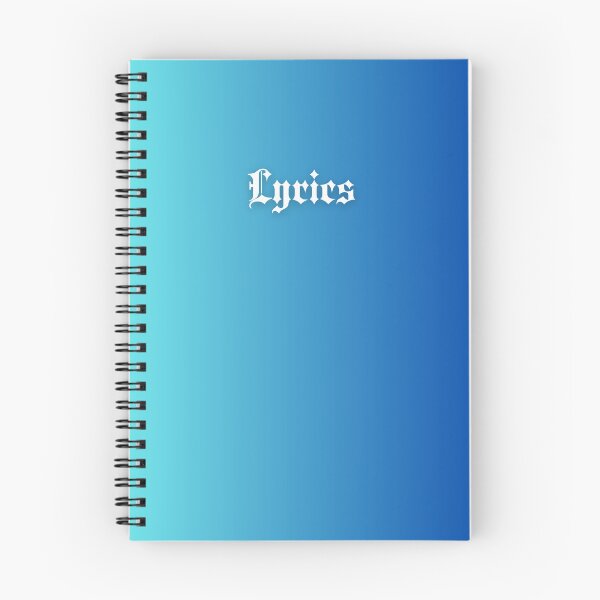 Item preview, Lyrics Notebook Blue Ombre Gradient designed and sold by Ninjakandy.