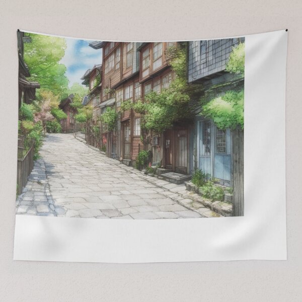 Item preview, Anime Style Beautiful Historic Street  designed and sold by HeavenlyMuse23.