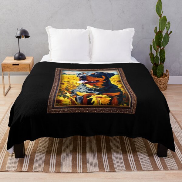 Item preview, Rottweiler Sunflower Painting Adorable Dog designed and sold by rafaeltto.