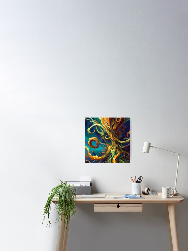 Cool Fractal abstract unique tile design art Poster for Sale by  614Columbus