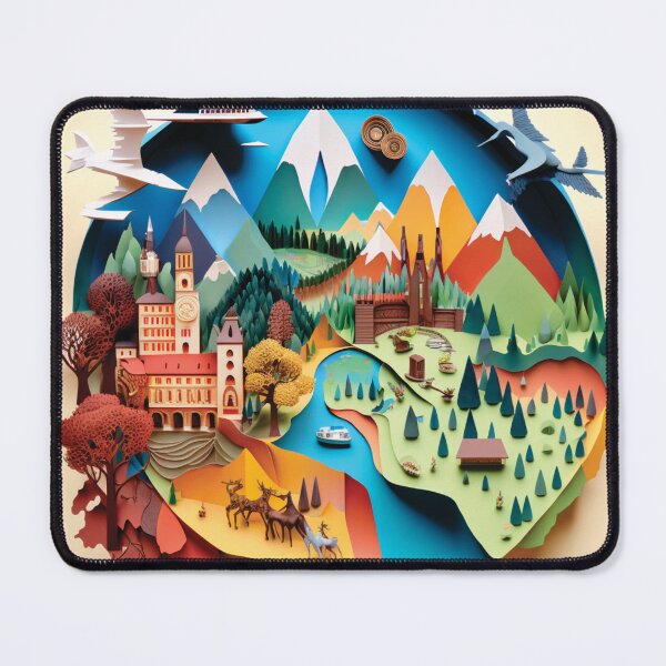 Item preview, Natural Beauty in Paper Cutting: Mountains, Animals, Rivers, Houses designed and sold by artpapercuts.