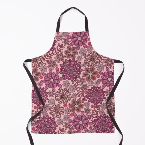 Item preview, PASSEMENTERIE Lacy Bohemian Embroidery Floral in Viva Magenta Fuchsia Pink Rust Red Mauve - UnBlink Studio by Jackie Tahara designed and sold by Jackie Tahara of UnBlink Studio.