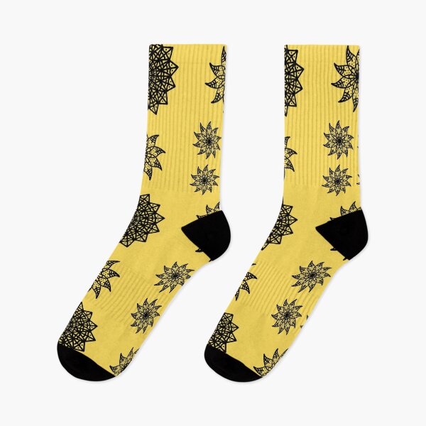 Item preview, My yellow background with a black lace design. - yellow and black pattern designed and sold by K.M. Creations.