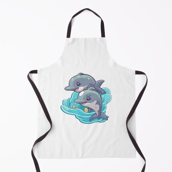 Item preview, Playful baby dolphins jumping out of the water designed and sold by Maycon Arts.