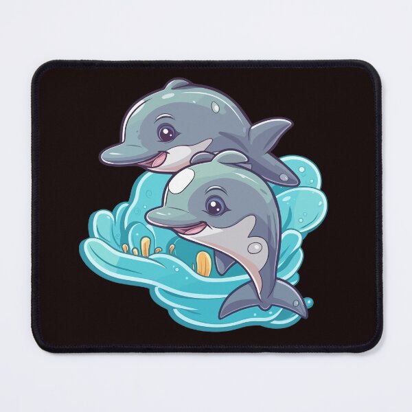 Item preview, Playful baby dolphins jumping out of the water designed and sold by Maycon Arts.