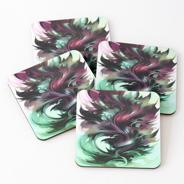 Item preview, Bouquet Abstract Violet and Mint Green Flowing in the Wind Christmas Green and Red designed and sold by deniselynnimage.