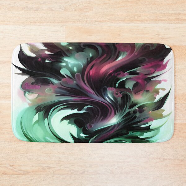 Item preview, Bouquet Abstract Violet and Mint Green Flowing in the Wind Christmas Green and Red designed and sold by deniselynnimage.