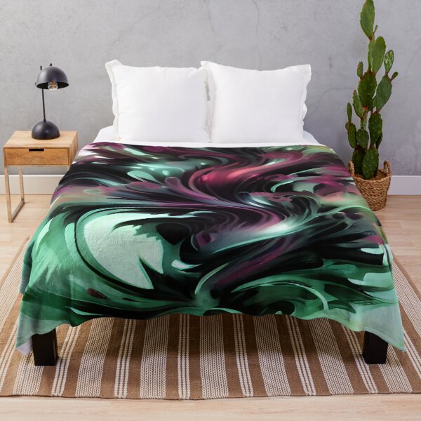 Item preview, Bouquet Abstract Violet and Mint Green Flowing in the Wind Christmas Green and Red designed and sold by deniselynnimage.