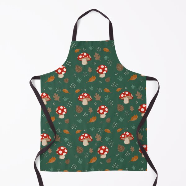 Item preview, Cute Fall Mushies with Green Background designed and sold by serafineaandd.