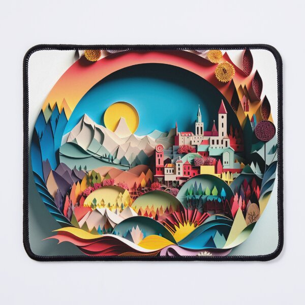 Item preview, Natural Beauty in Paper Cutting: Mountains, Animals, Houses designed and sold by artpapercuts.