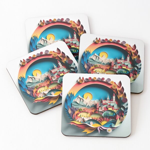 Item preview, Natural Beauty in Paper Cutting: Mountains, Animals, Houses designed and sold by artpapercuts.