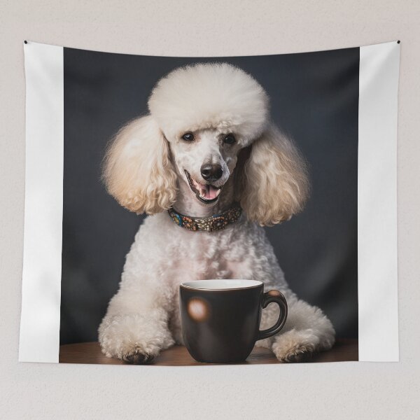 Item preview, Perky Pup: Adorable Poodle Coffee for Caffeine Lovers designed and sold by ClawedCreations.