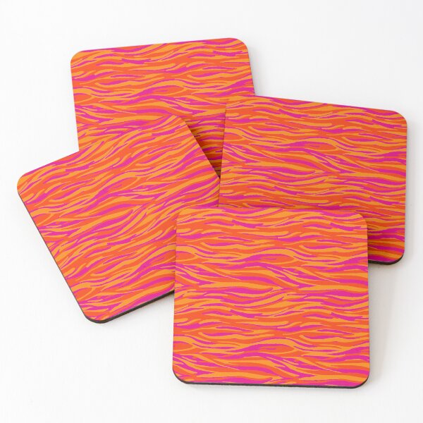 Item preview, Tiger abstract animal print in neon designed and sold by Kate Aveling.