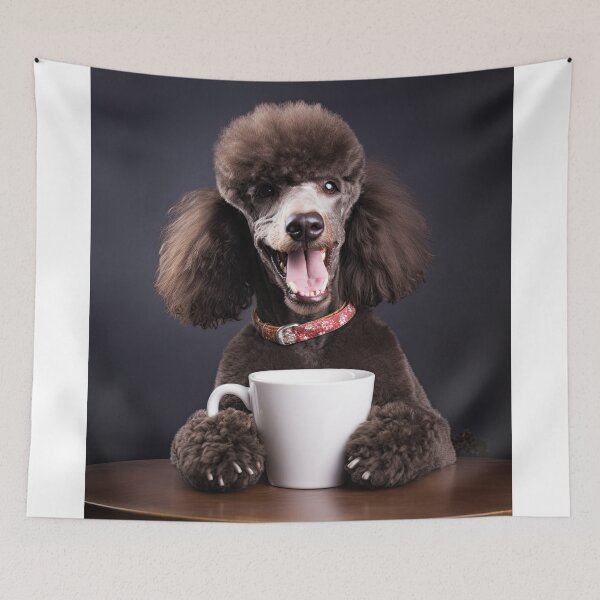 Item preview, Perky Pup: Adorable Poodle Coffee for Caffeine Lovers designed and sold by ClawedCreations.