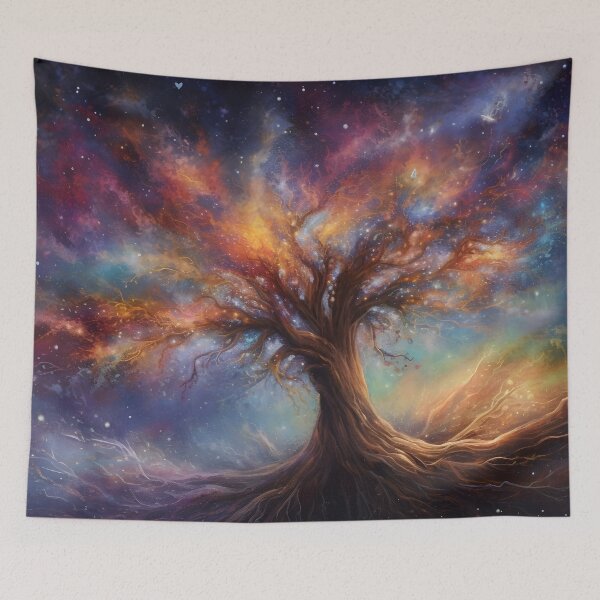 Item preview, Starry Sentience: A Tree's Cosmic Branches Reaching for the Stars designed and sold by MonsterMatt87.