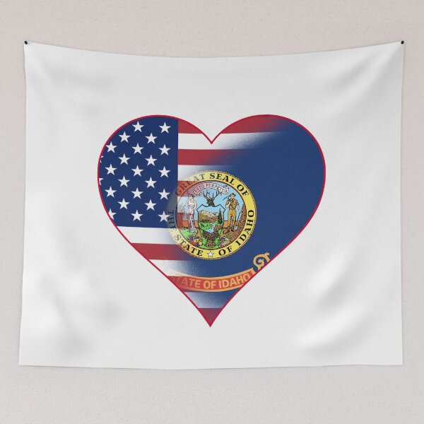 Item preview, State of Idaho Flag and American Flag Fusion Design designed and sold by Gsallicat.