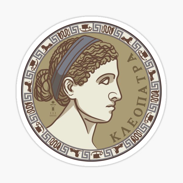 Cleopatra VII Medallion Sticker