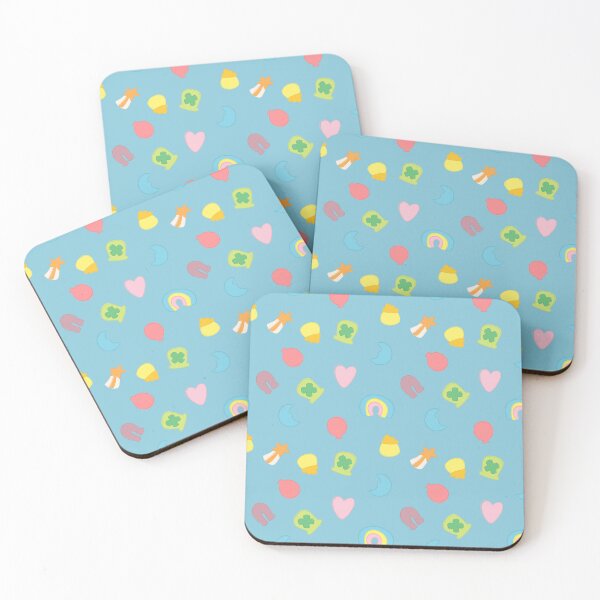 Item preview, Lucky Marshmallows with Blue Background  designed and sold by serafineaandd.