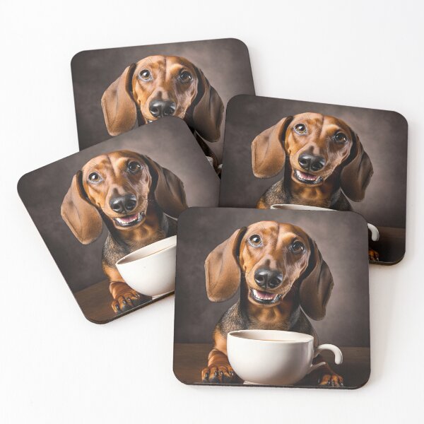 Item preview, Perky Pup: Adorable Dachshund Coffee for Caffeine Lovers designed and sold by ClawedCreations.