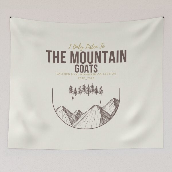 Item preview, I only listen to the mountain goats graphic design designed and sold by Art Masterpiece ⭐⭐⭐⭐⭐.