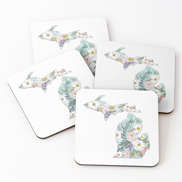 Item preview, Hand drawn Michigan Floral designed and sold by Selena Ashley Designs.