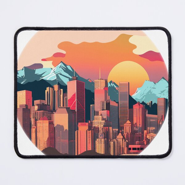 Item preview, Anime Golden Hour Calgary AB Canada Skyline Horizon designed and sold by ImaginePrintsHQ.