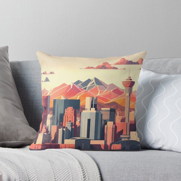 Item preview, Geometric Poly Calgary AB Canada Skyline Horizon designed and sold by ImaginePrintsHQ.