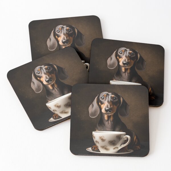 Item preview, Perky Pup: Adorable Dachshund Coffee for Caffeine Lovers designed and sold by ClawedCreations.