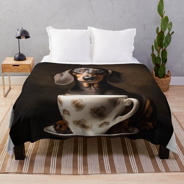 Item preview, Perky Pup: Adorable Dachshund Coffee for Caffeine Lovers designed and sold by ClawedCreations.
