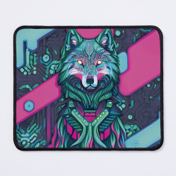 Item preview, Cyan Spirit-Dog Cyber-Wolf Shaman designed and sold by TLiaD.