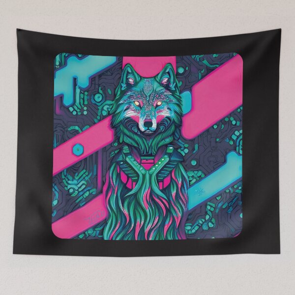Item preview, Cyan Spirit-Dog Cyber-Wolf Shaman designed and sold by TLiaD.