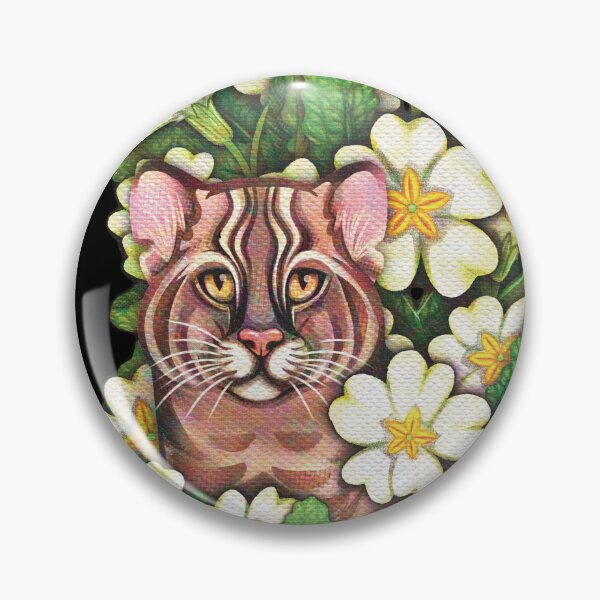 Item preview, Iriomote Cat and Primroses designed and sold by silveryweb.