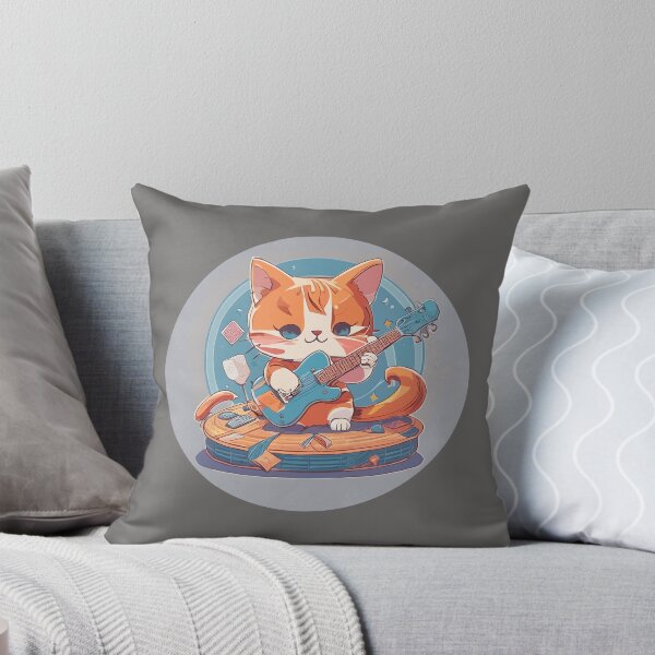Item preview, Cat Playing Guitar designed and sold by FiaFiaPress.