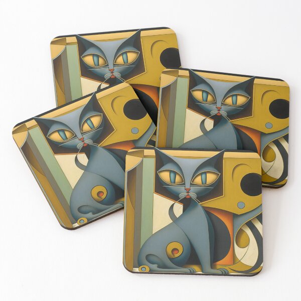 Item preview, Black abstract cat by a box designed and sold by alexoviedo999.