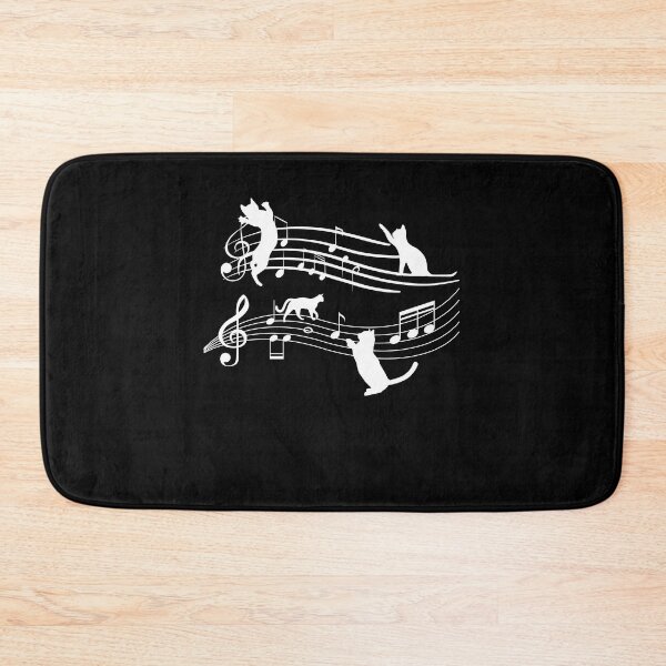 Item preview, Cute Cat Music Notes Kitten Musician Piano Guitar Chords Gift designed and sold by TMelonShop.