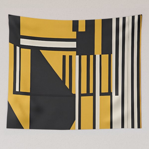 Item preview, Black and Yellow Abstract designed and sold by The Bubble 1307.