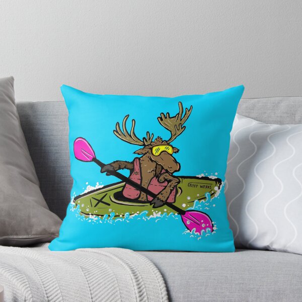 Item preview, Kayak Moose de Alaska, Creep Werks Moose en un kayak designed and sold by maroonbeard.